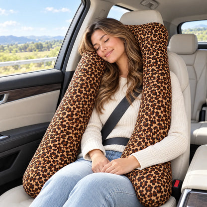 Beifahrerkissen Leopard im Auto